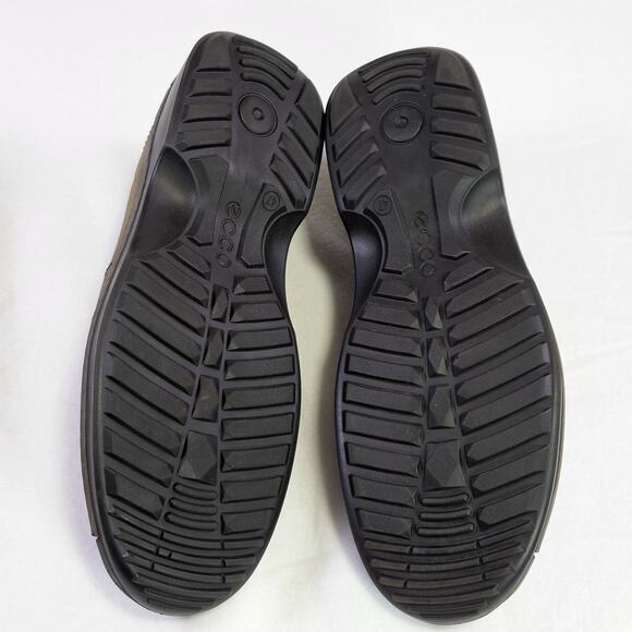 ECCO Fusion Loafer Mens 47 US13 Apron Toe Slip On Nubuck Leather Shoe Mocs Brown main image 10